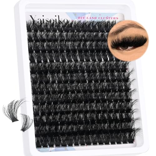 Yaiseiko 192pcs Eyelash Clusters 14-22mm Volume D Curl Lashes
