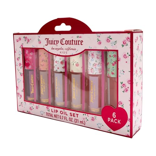 Juicy Couture Kids Lip Oil Set, 6 Pack Hydrating Tinted