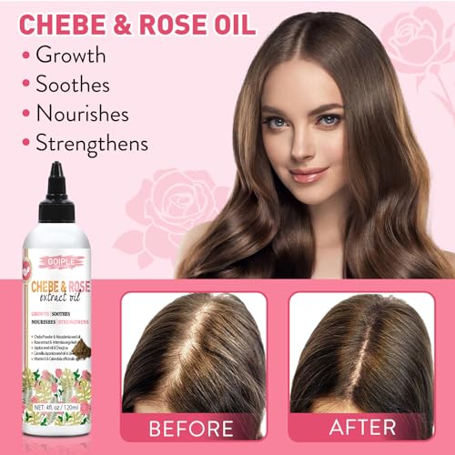 Chebe & Rose Hair Oil for Growth & Thickness 4fl oz