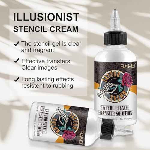 Tattoo Stencil Transfer Gel Solution, Tattoo Stencil Gel, Transfer Gel for Tattooing, Stencils Primer Stuff Stencil Gel for Tattooing Paper Machine Temporary Tattoo Supplies, 150 ml / 5.1 fl oz