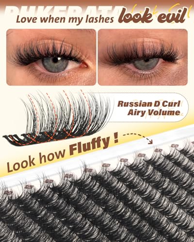 D Curl Fluffy Lash Clusters - Wispy Eyelash Extensions 10-16mm