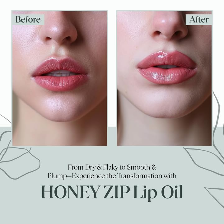 Honey Zip Lip Oil - Korean Hydrating Lip Gloss, 3.71mL