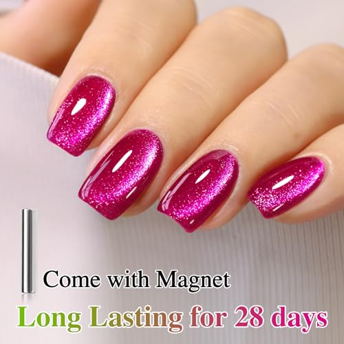 Double Rhythm 15ml Ice Glass Cat Eye Gel Polish - Pitaya Purple MC1072