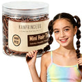 KANPRINCESS 1000pcs Brown Mini Hair Rubber Bands for Kids & Adults