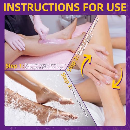 Lavender Foot Exfoliating Sugar Scrub - Dead Skin Remover (16 Packs)
