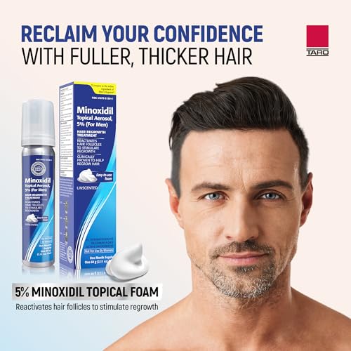 Minoxidil 5% Foam Hair Regrowth Treatment for Men, 3-Month Supply