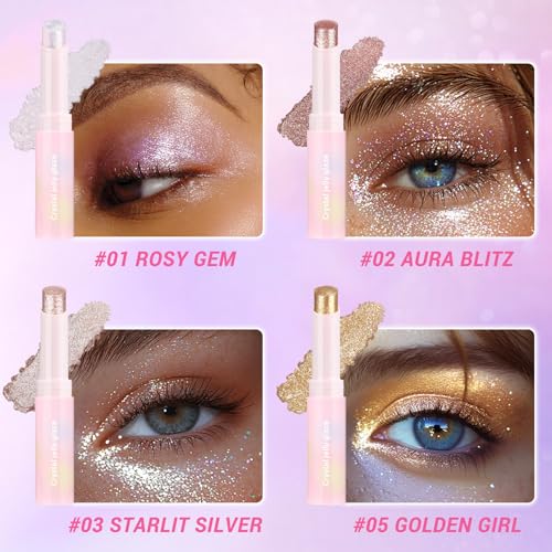 Hegafoo Hydrating Jelly Stick Eyeshadow - Glitter Shimmer Crayon