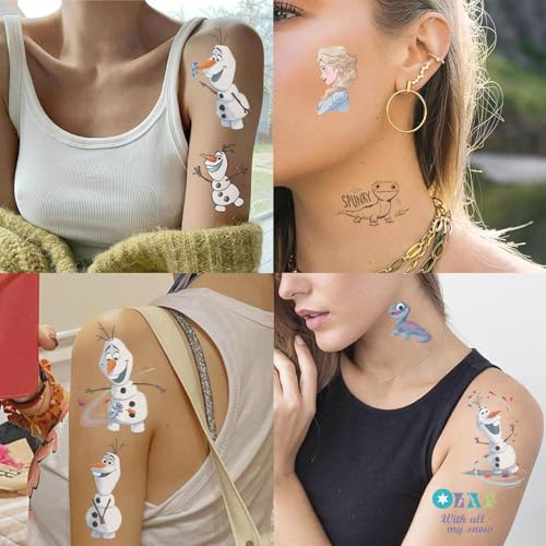Frozen Temporary Tattoos for Kids - 10 Sheet Set