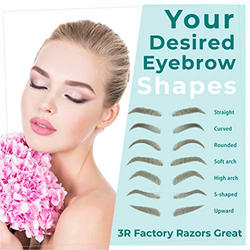 Facial Hair Removal for Women - 3R Factory Ladies Face Razor for Peach Fuzz, Lady Shavers for Womens, Eyebrow, Facial & Neck. Come with Safety Cover (Packs of 6)