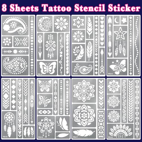 Glow in the Dark UV Neon Face & Body Markers with Stencils for Parties