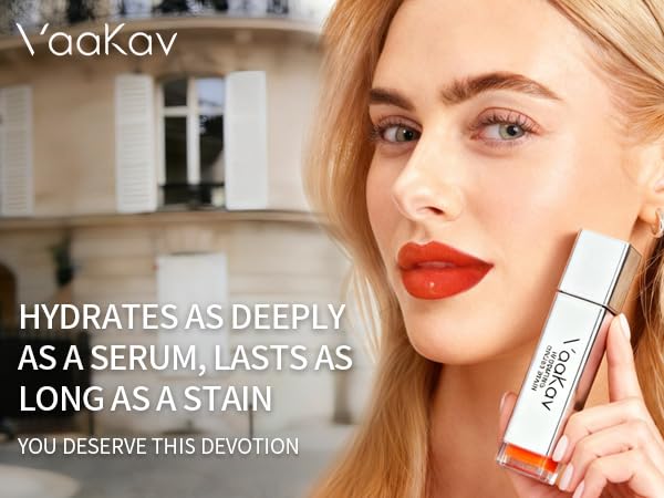 Glossy Lip Stain - Hydrating Tinted Lip Oil with Long-Lasting Color