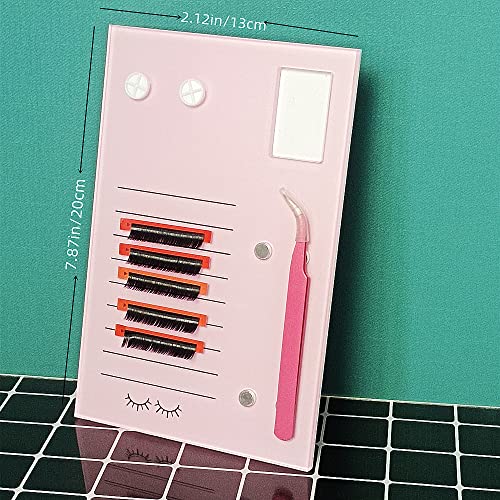 Eyelash Extension Pallet with Magnetic Tweezers Holder