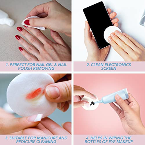 ForPro Lint-Free Cotton Nail Wipes - 1.75" Easy-Grip Rounds (240 Count)
