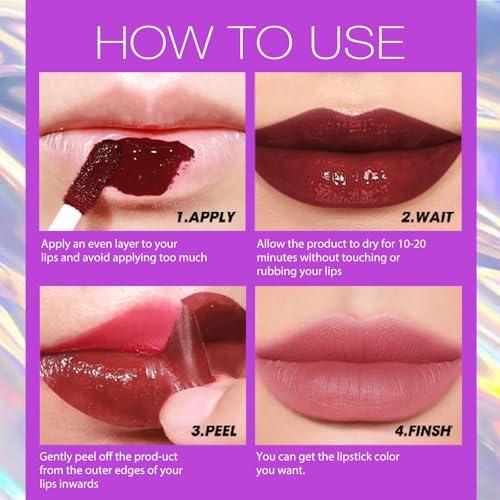 LANGMANNI Peel-Off Lip Liner Set - Waterproof Matte (2 Pack)