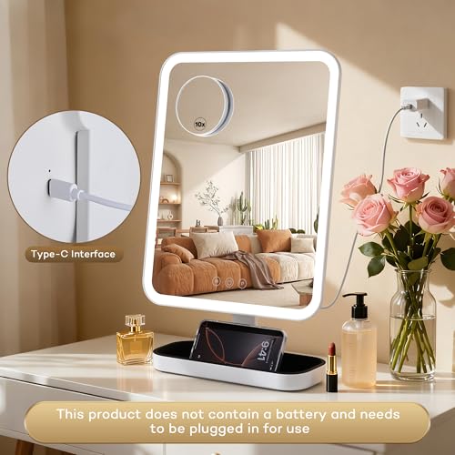 VORREMIRR Hollywood Vanity Mirror with Lights - 15"x12" Dimmable LED Makeup Mirror