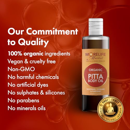 Pitta Body Oil | Premium Ayurvedic Massage Oil with Organic Neem, Chamomile, Lavender & Cooling Herbs for Sensitive Skin | Soothing & Purifying Daily Ritual ? 7 oz Bottle