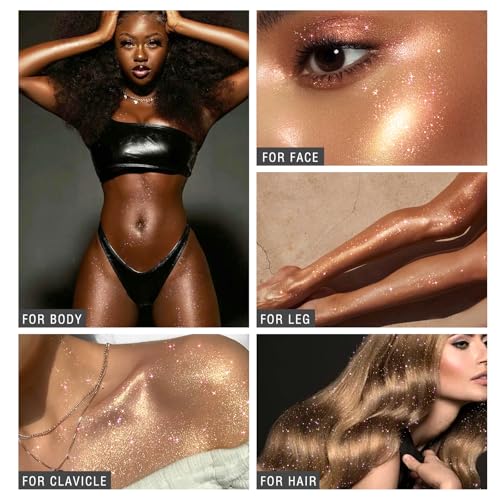 Champagne Body Glitter Spray - Moisturizing Shimmer Highlighter