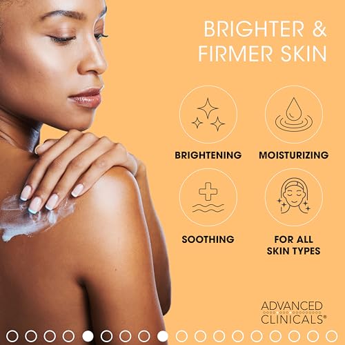 Advanced Clinicals Vitamin C Cream Face & Body Lotion Moisturizer | Anti Aging Skin Care Firming & Brightening Cream For Body, Face, Uneven Skin Tone, Wrinkles, & Sun Damaged Dry Skin, 16 Oz