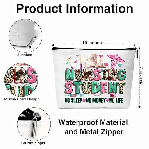 Nurse Bag Nursing Student Gifts Makeup Cosmetic Bag for Women, Nurse Accessories for Work, Nursing Bags for Nurses, Nurse Graduation Gift - C04
