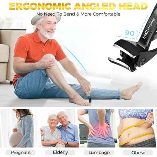 Toenail Clippers for Seniors Thick Toenails, Stocking Stuffers for Men 2025 Heavy Duty Large Toe Nail Clippers, Slanted Curved Blade Ingrown Toenail Clippers