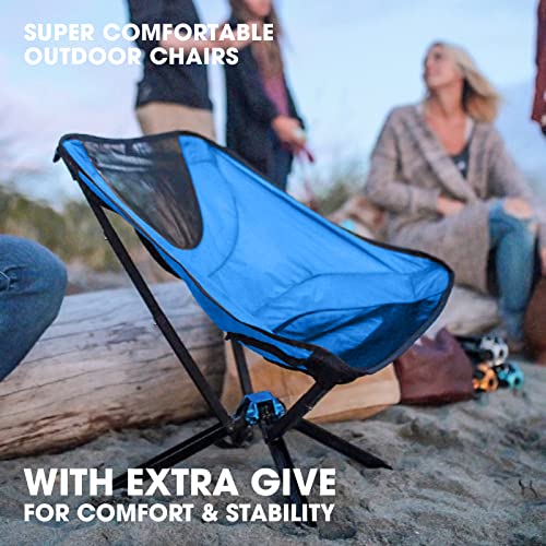 CLIQ Portable Chair - Lightweight Folding Chair for Camping - Supports 300 Lbs - Perfect for Outdoor Adventures - Sky Chair