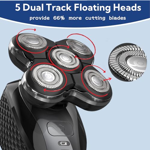 Balder Pro Replacement Head for Remington Balder Pro Head Shaver XR7000,5 Dual Track Heads for Remington Shaver Replacement Heads-Precision Electric Shaving for Bald Men. (3Pack)