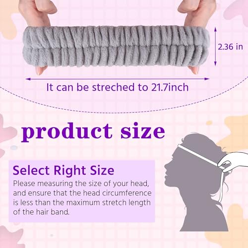 Microfiber Spa Headband 2-Pack, Makeup Hair Band