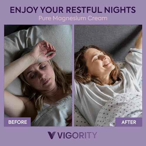 Vigority Magnesium Cream for Sleep: Magnesium Lotion for Leg Cramps - Soothing Magnesium with Lavender, Vitamin E and Shea Butter - Safe for Kids & Pregnant Individuals - 4.23 oz - 2 Pack