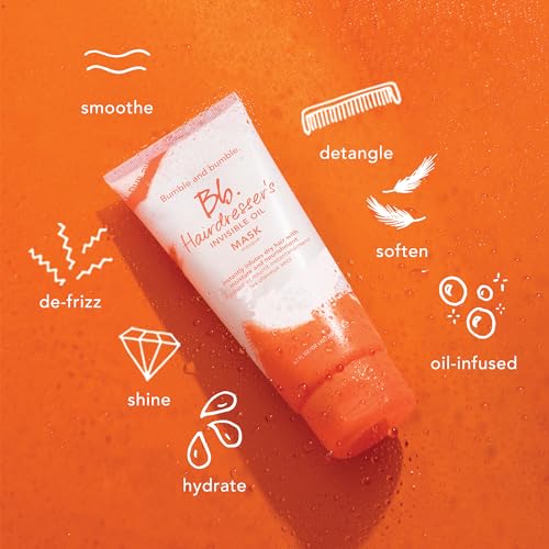 Bumble and bumble. Hairdresser's Invisible Oil Hydrating Hair Mask | Hydrating, Anti Frizz, Color Safe | Curly, Wavy, Straight | With Argan, Coconut, Grapeseed Oil, 6.7 Fl Oz