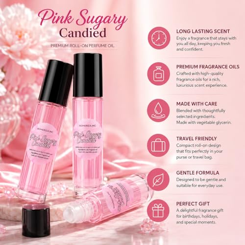 Pink Sugary Candied Body Oil Perfume 10ml Roll-On