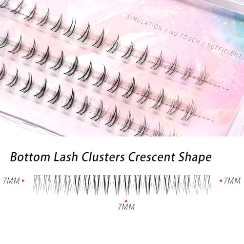 Bottom Lash Clusters 90Pcs DIY Eyelash Extension 7mm