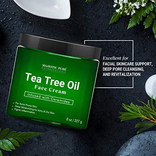 MAJESTIC PURE Tea Tree Body Wash and Tea Tree Face Cream Bundle