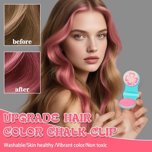 Temporary Hair Chalk 6 Colors - Washable UV Neon Hair Dye