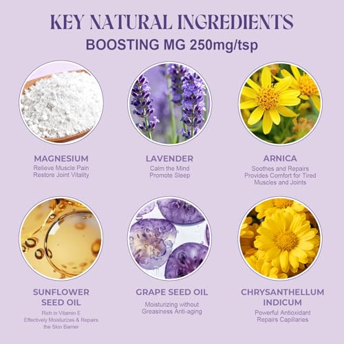 Nighttime Magnesium Lotion with Arnica ? Magnesium Cream for Sleep ? Potent Magnesium Formula Soothes Muscles & Joints, Apply to Legs & Feet Before Bed ? Suitable for kids and adults