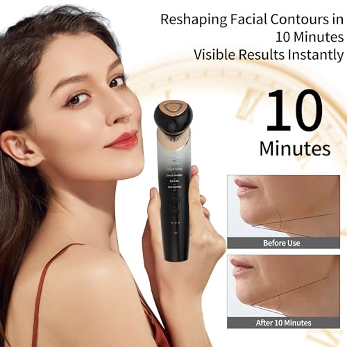 Era of Nature Red Light Facial Toning Device ? 3-Mode Microcurrent & Red Light Technology ? Lift, Tighten & Infuse ? Compact Rejuvenating Skin Tool with Hydrating Gel ? Home Beauty Device
