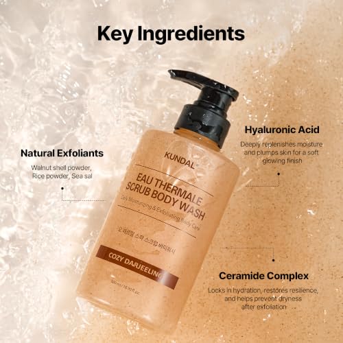 KUNDAL K-Beauty Scrub Body Wash with Walnut & Sea Salt