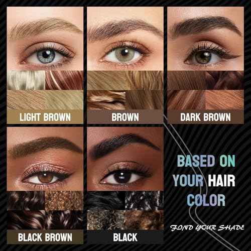 Eyebrow Pencil, 2-in-1 Dual Ended Microblading Eyebrow Pen with 2-Fork-Tip Microblade Eye Brow Pencils for Women Long-lasting & Waterproof Makeup Tool Dark Brown