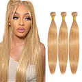 #27 Honey Blonde Straight Hair Bundles 30-34 Inch Brazilian Virgin