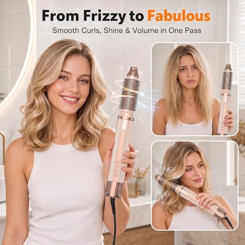 6-in-1 Hot Air Styler with Ionic Technology & 5 Attachments