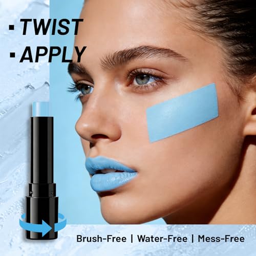 Light Blue Oil-Based Face Paint Stick | Vegan Sports Makeup