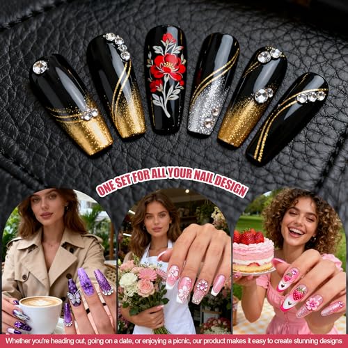Artdone Nail Art Striping Tape Kit with Liner Brushes & Tools