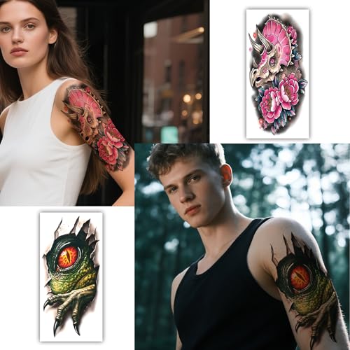 77 Dinosaur Temporary Tattoos for Kids & Adults