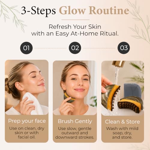 KET WUBZ Lymphatic Face & Neck Contour Brush for Facial Drainage & Slimming