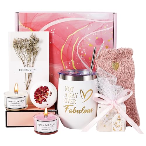 Birthday Gifts for Women: Get Well Gift Baskets for Women Spa Gift Basket Self Care Kit for Mom Her Sister Wife Girlfriend Best Friend Colleague - Christmas Valentine's Day Gift Idea