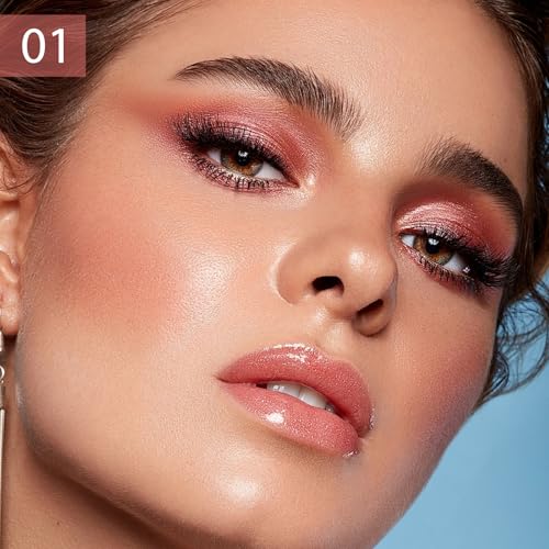 Boobeen 5-Color Eyeshadow Palette - Neutral Brown Matte & Shimmer