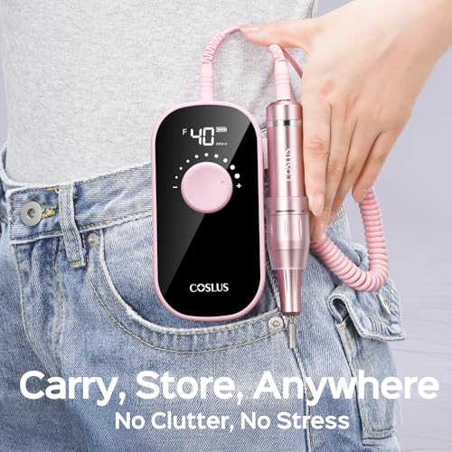 COSLUS E51 Professional Nail Drill - 40000 RPM Rechargeable