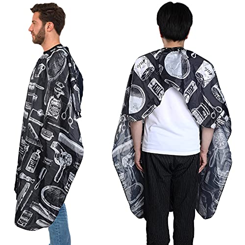 FEBSNOW 3 Pcs Professional Barber Cape for Adults,Hairdressing Salon Cape for Styling Coloring Hair, Waterproof Hair Cutting Cape with Adjustable Snap Closure