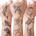16 PCS Black Tribal Totem Temporary Tattoo Stickers