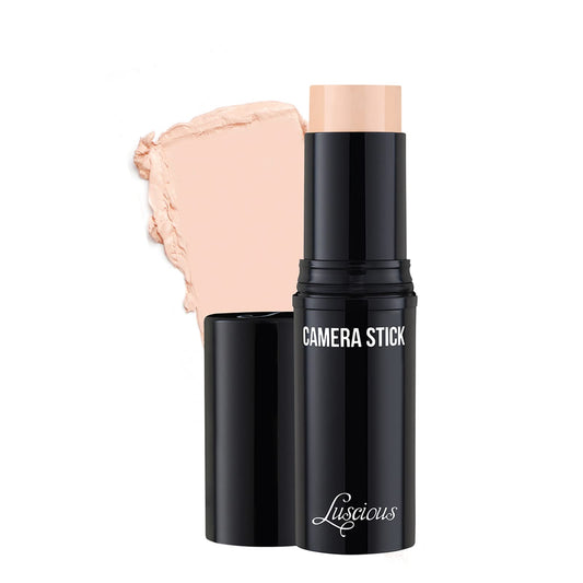 Camera Stick Foundation by True + Luscious - Full Coverage Cream Foundation - Non-Comedogenic & Hydrating Formula - Vegan, Paraben Free, & Cruelty Free - 0.49 oz (Shade 1.5: Natural Beige)