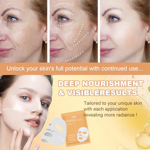 5 Packs Collagen Face mask,Daily Soothing Mask,Skincare Hydrating face Masks,Gentle Care Mask,Deep Hydration,Brighten skin tone,Suitable for different skin types